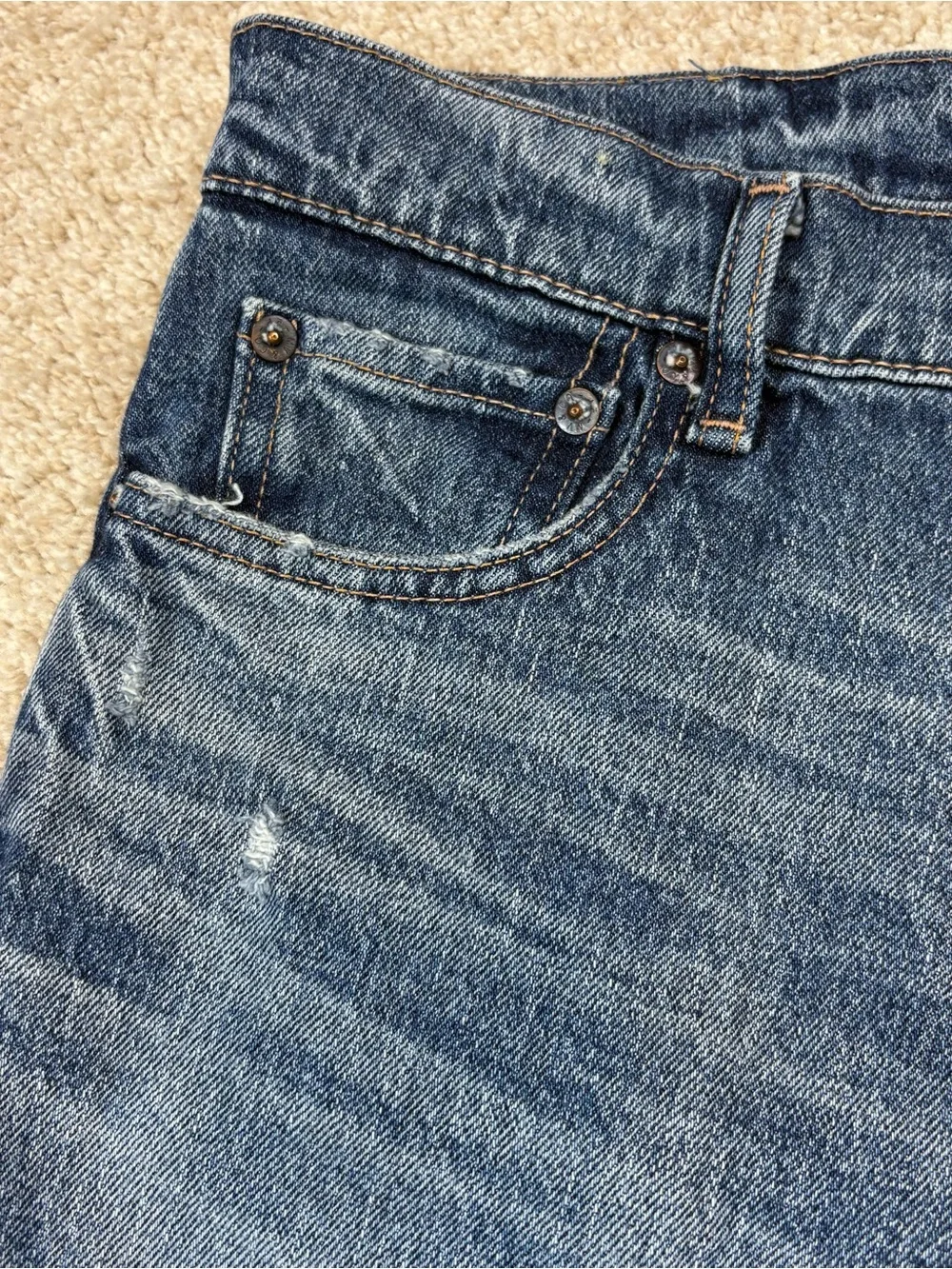 Moussy Vintage Women's Mallard Slim Straight Jeans Blue Sz 25